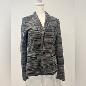 Tommy Hilfiger Charcoal and Navy Patterned Blazer size 8